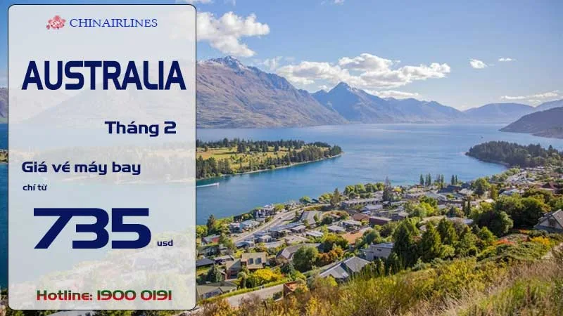 Bảng giá vé máy bay đi Úc tháng 2