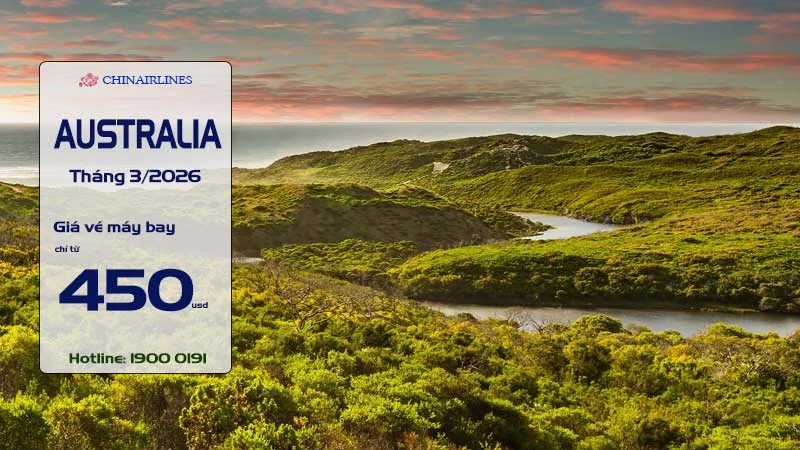 Bảng giá vé máy bay đi Úc tháng 3/2026