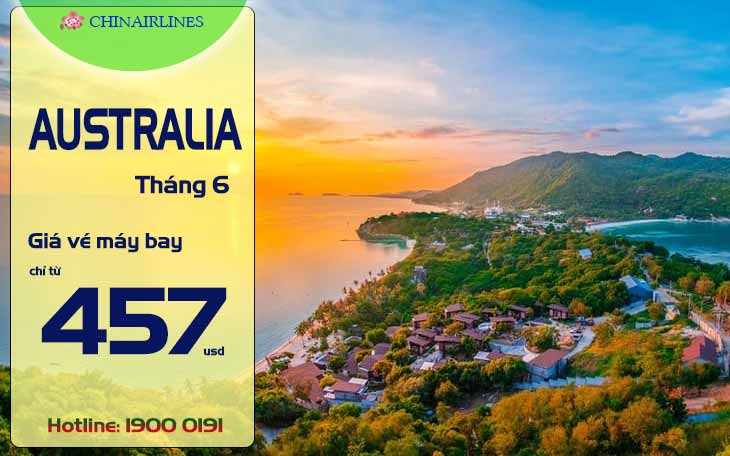 Bảng giá vé máy bay đi Úc tháng 6