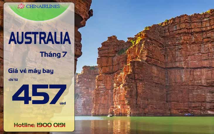 Bảng giá vé máy bay đi Úc tháng 7