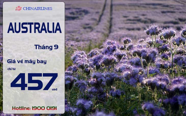 Bảng giá vé máy bay đi Úc tháng 9