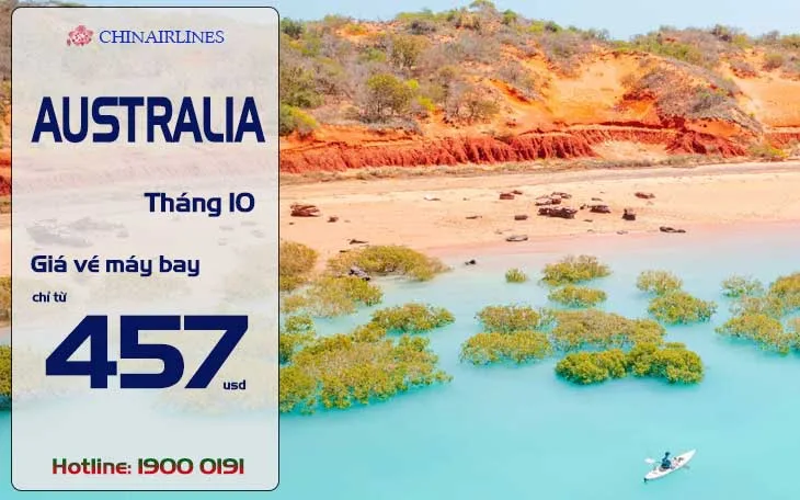 Bảng giá vé máy bay đi Úc tháng 10