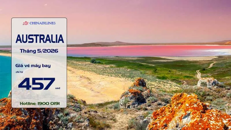 Bảng giá vé máy bay đi Úc tháng 5/2026
