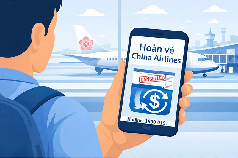 Hoàn vé China Airlines: Điều kiện, phí và cách hoàn vé chi tiết