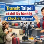 Transit Taipei có phải lấy hành lý và Check-in lại không?