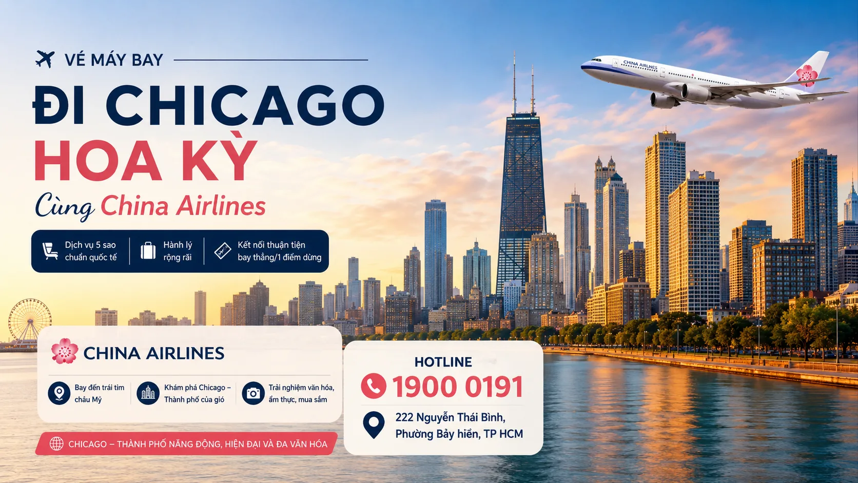 vé máy bay đi chicago