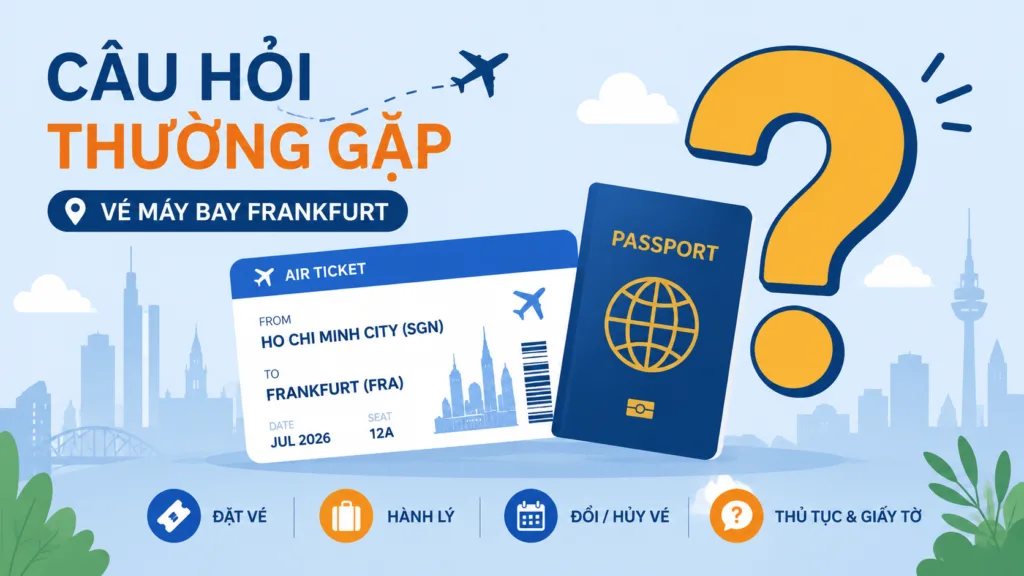 Câu hỏi thường gặp vé máy bay Frankfurt