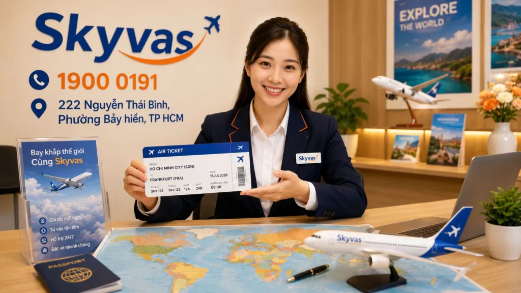 Đặt vé máy bay đi Frankfurt Skyvas