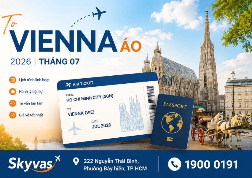 Đặt vé máy bay đi Vienna Skyvas